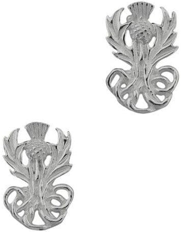 Earrings - Scottish Thistle Silver Stud