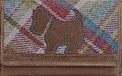 Wallet - Scottie, Tweed/Brown Leather