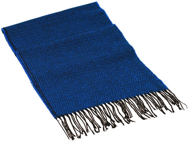 Scarf - Blue Herringbone