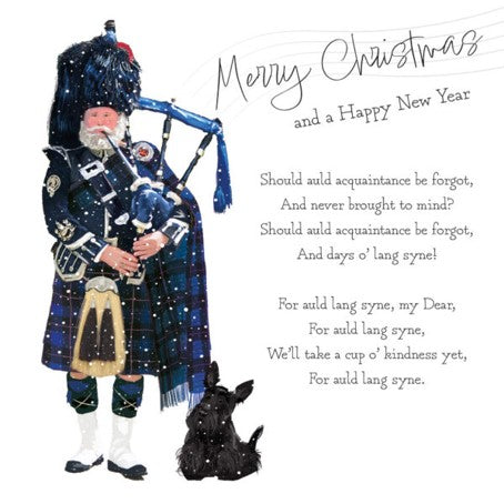 Christmas Card Pack - Auld Lang Syne (Blue)