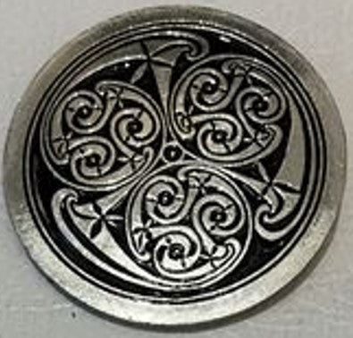 Brooch - Pewter with triskele Design