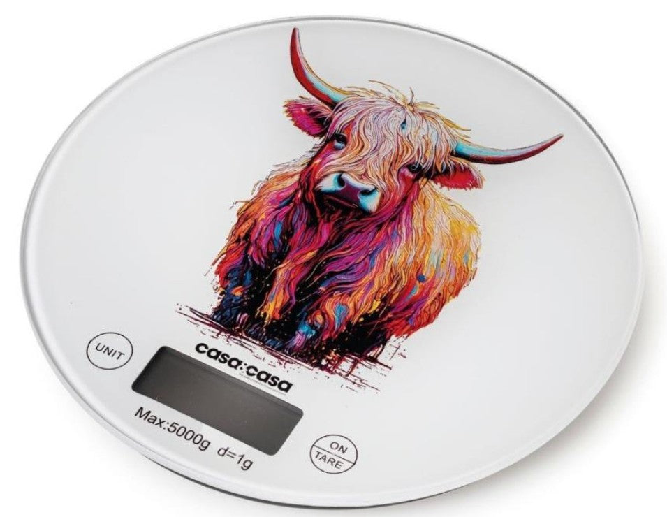 Electronic Kitchen Scale - Highland Cow