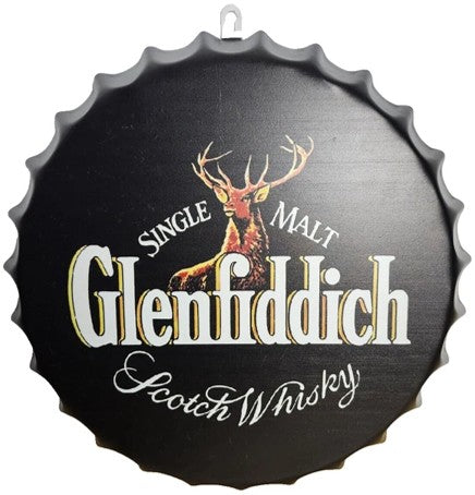 Glenfiddich Bottle Cap Metal Sign