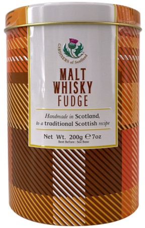 Gardiners Of Scotland Hamish McCoo Malt Whisky Fudge Square Tin - 200g