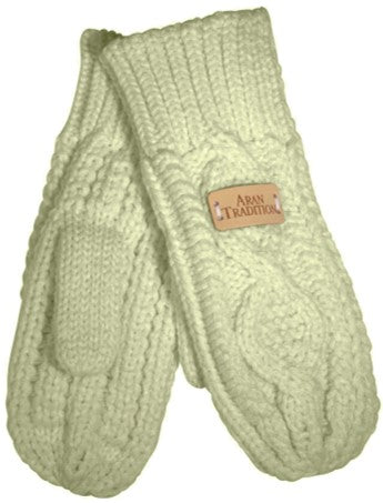 Mittens - Ladies Aran Cable - Laurel