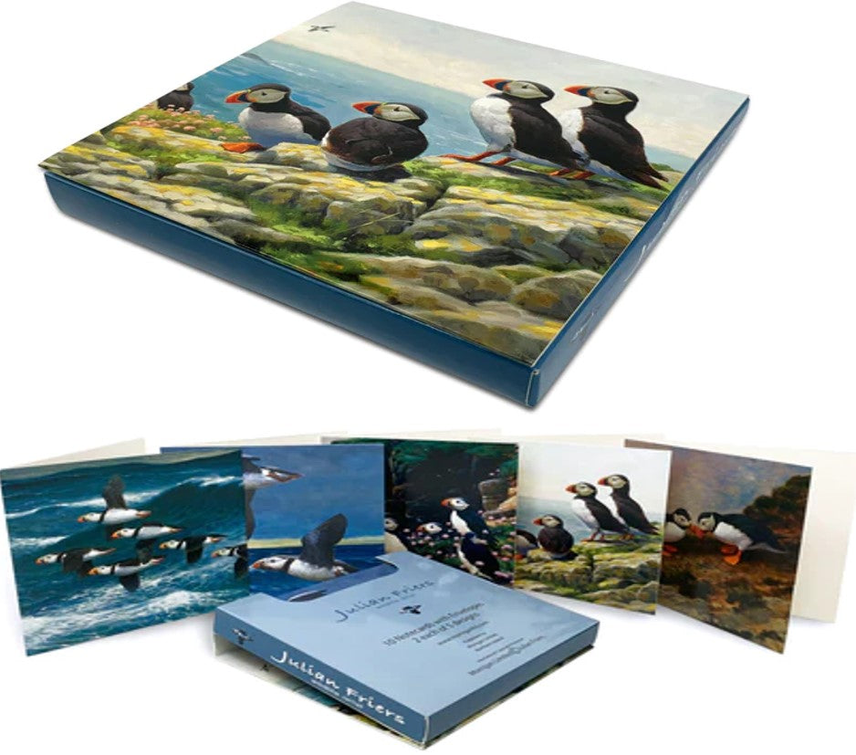 Notecard Pack - Puffins Set 1 By Julien Friers
