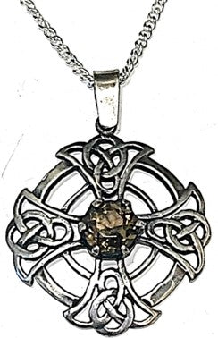 Pendant - Celtic Cross with Amethyst