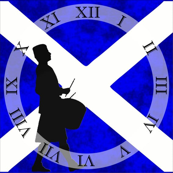 Wall Clock - Saltire/Drummer