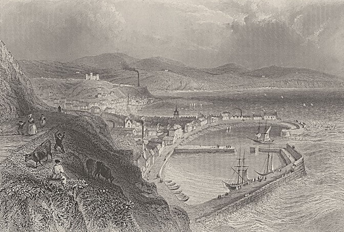 Antique Steel Engraving - Stonehaven