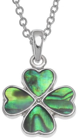 Pendant - Lucky 4 Leaf Clover Paua Shell