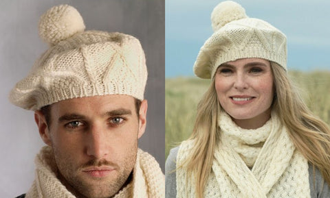 Aran Knit Tam O' Shanter