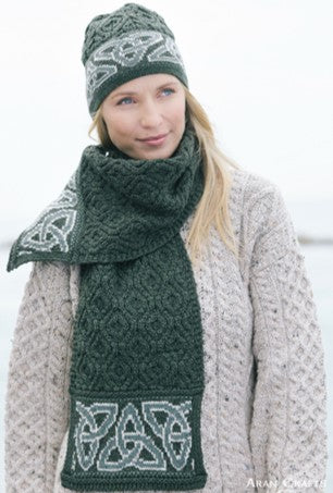 Beanie - Celtic Jacquard Green