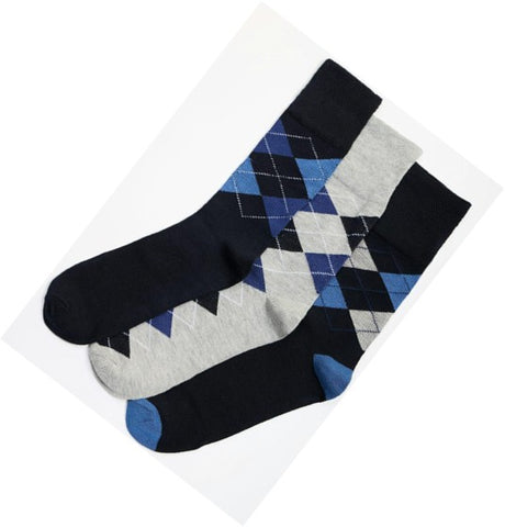 Men's 3 Pack Argyle Bamboo Blend Socks