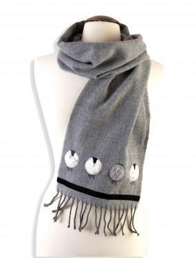 Scarf - Grey Sheep Aplique