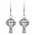 Celtic Cross Drop Earrings