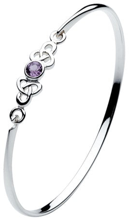 Kalin Trinity Knot Amethyst Bangle