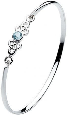 Kalin Trinity Knot Blue Topaz Bangle