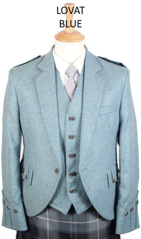 Argyll Tweed Jacket & 5-Button Vest - Blues
