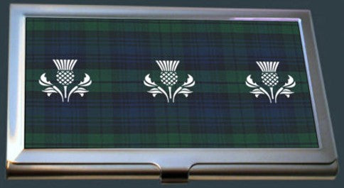 Card Case - Thistles & Black Watch Tartan