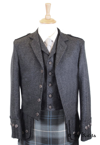 Balmoral Tweed Jacket & 5-Button Vest - Greens