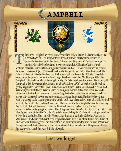 Plaque - Rectangle - Clan/Family A-L