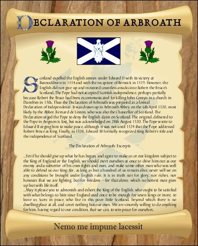 Plaque - Rectangle - Declaration of Arbroath