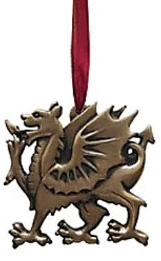 Welsh Dragon Bronzed Ornament