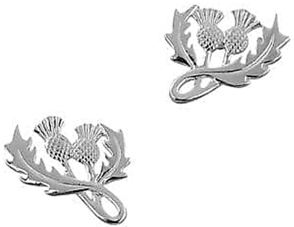 Earrings - Scottish Thistle Silver Stud Earrings