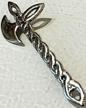 Kilt Pin - Battle Axe with Celtic Spiral