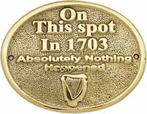 Plaque - On This Spot in 1703