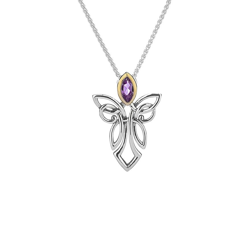 Guardian Angel Pendant Small - Amethyst
