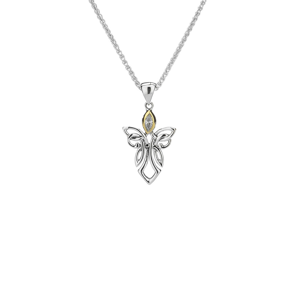 Guardian Angel Pendant Small - Cubic Zirconia