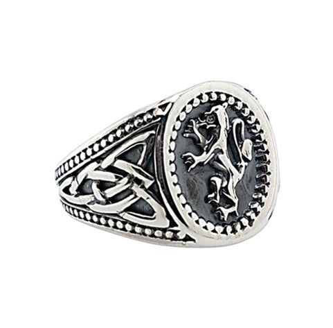 Lion Rampant Ring Sterling Silver – The Scottish Shoppe A