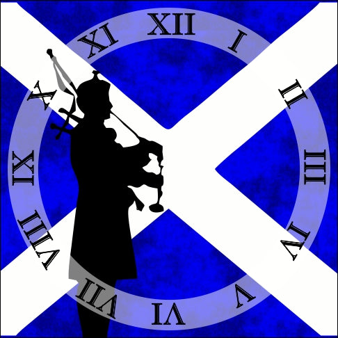 Wall Clock - Saltire/Piper