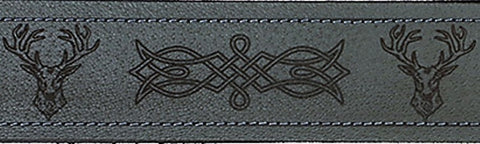 Kilt Belt - Celtic Stag Velcro