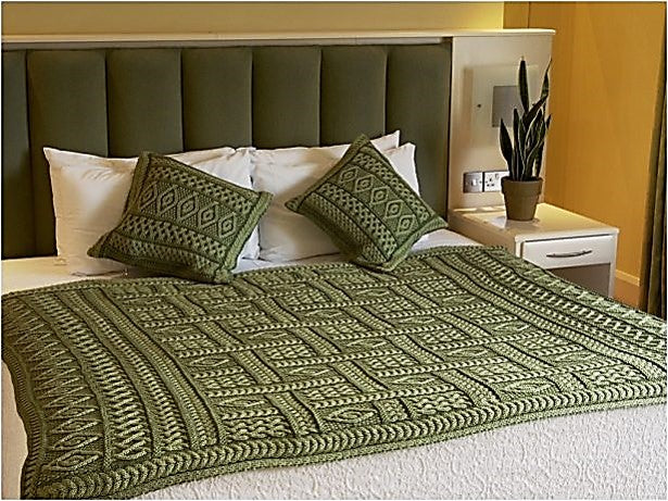 Blanket - Merino Green Two Tone