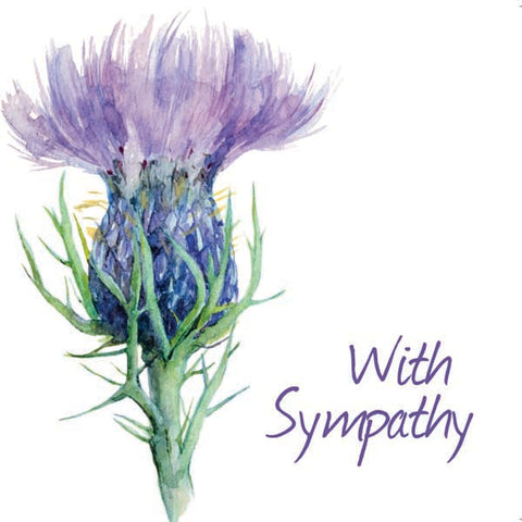 Notecard - Sympathy - Simple Thistle