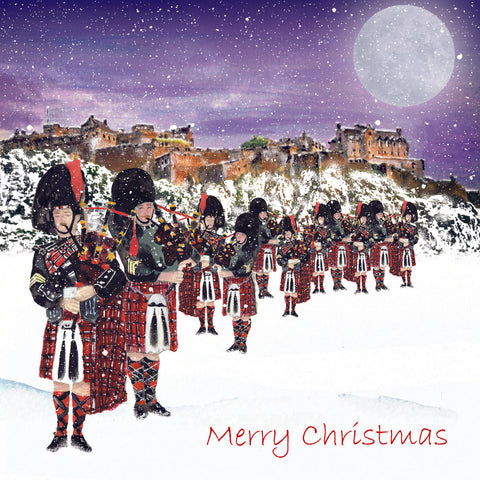 Christmas Card Pack - 11 Pipers Piping
