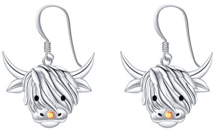 Earrings - Highland Cow Drop Earrings