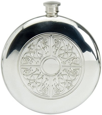 Sporran Flask - 6oz. Slimline Celtic Quadrant