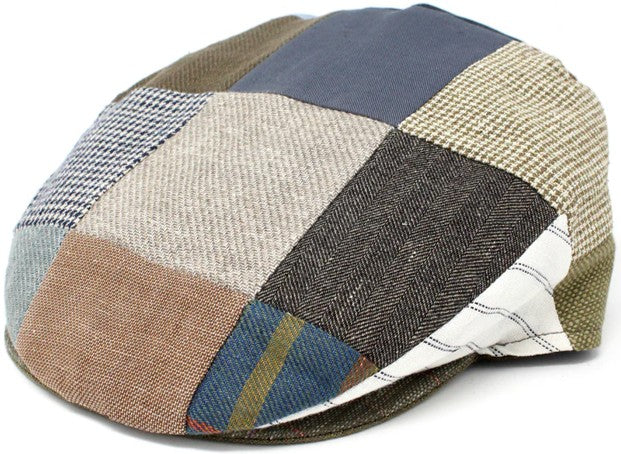 Flat Cap - Vintage Patchwork Linen