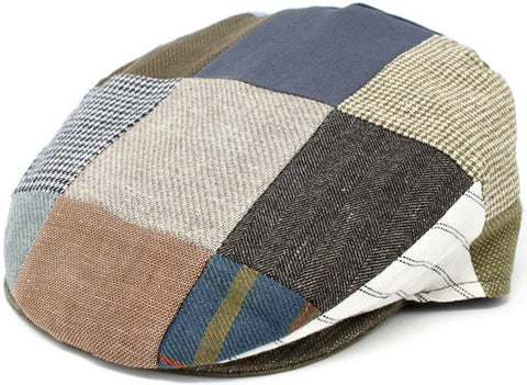 Flat Cap - Vintage Patchwork Linen