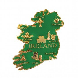 Map of Ireland Metal Fridge Magnet