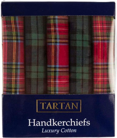 Handkerchiefs - Men's Tartan 5 Pack