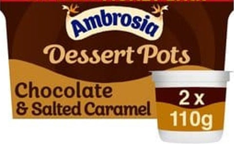 Ambrosia Belgian Chocolate & Salted Caramel Dessert Pots