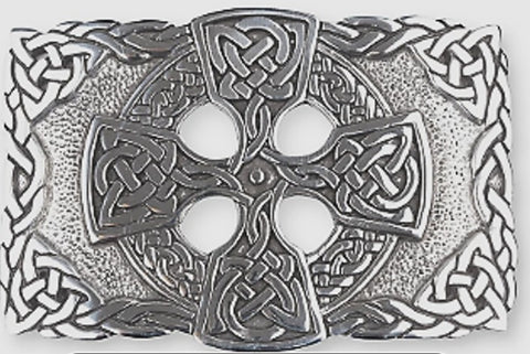 Kilt Buckle - Celtic Cross Polished