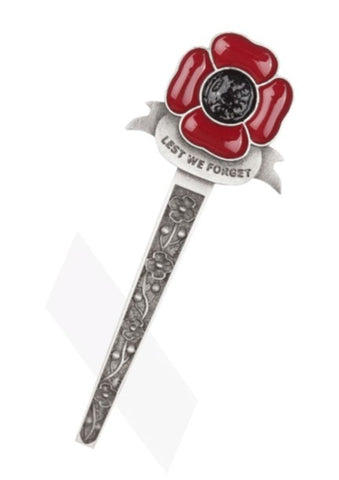 Kilt Pin - Poppy "Lest We Forget"