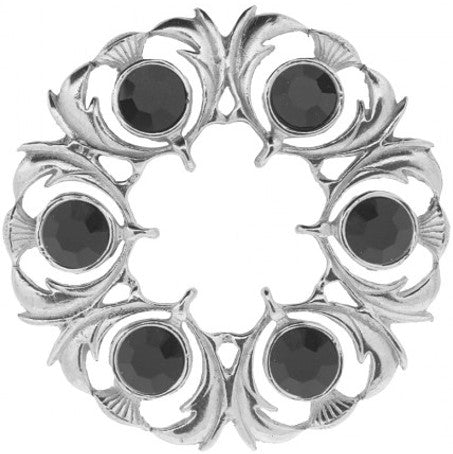 Dancers Plaid/Sash Brooch - Thistle
