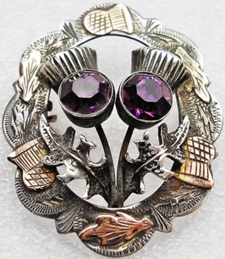 Brooch - Sterling Silver & Rose Gold