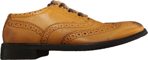 Piper Ghillie Brogue - Light Tan with Rubber Sole